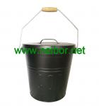 matt black color powder coated galvanized steel coal bucket scuttles with lid