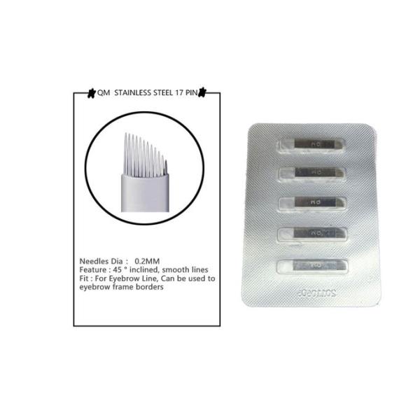 Microblading Needles Premium Quality Manual Tattoo Pen Three / Double Star 14 Pins For Makeup Eyebrow Needles