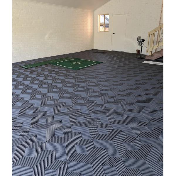 Polypropylene Garage Floor Tiles 2500Lbs Interlocking Garage Flooring Chemical Resistance