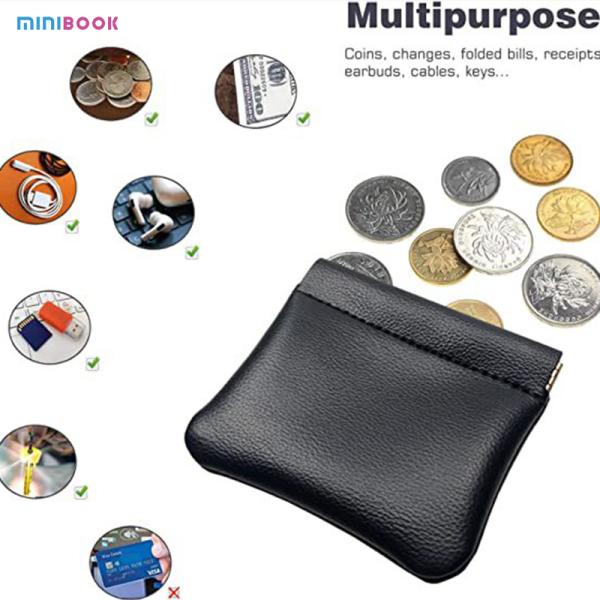 Unisex PU Leather Portable Headphone Protection Bag for Men and Women Portable Wallet