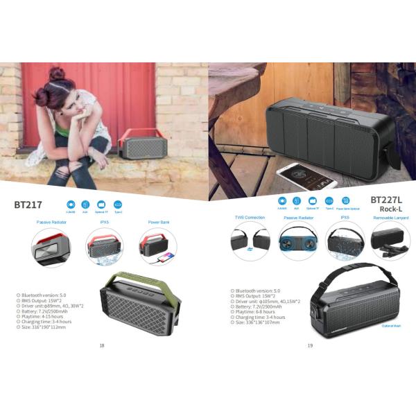 60W Waterproof IPX5 Bluetooth Wireless Speaker with TWS, DSP, TF Card, Equalizer & Subwoofer