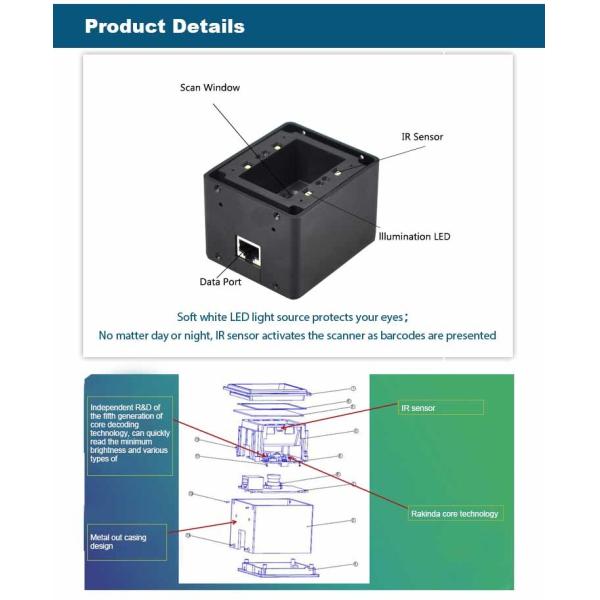 IOTC 0370 CHIP Qr Code Reader Module Long Range Sense Reading Mode