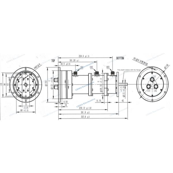 3 Channels Radio Frequency Rotary Joint with RF Slip Ring For Radar Antenna