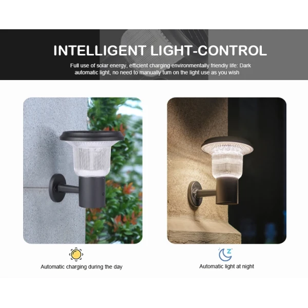 Outdoor IP65 8AH Solar Wall Light Waterproof 3000K With CE RoHS