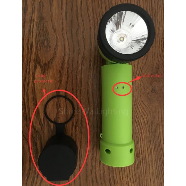 Green High Power Flashlight IP64 Weatherproof Rechargeable Muti Funtion