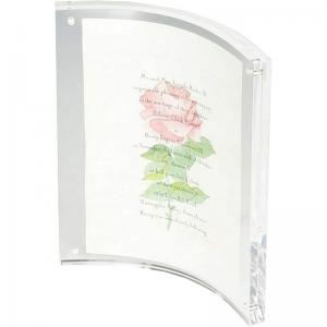 Quality 8x10 7x5 6x4 5x7 Acrylic Magnetic Picture Frame Curved Glass Plexiglass Hot Pressing Picture Block for sale