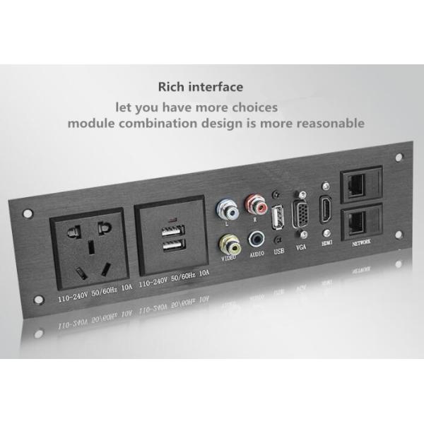 USB Charging Office Station Screen Socket / Aluminum Power Panel Socket