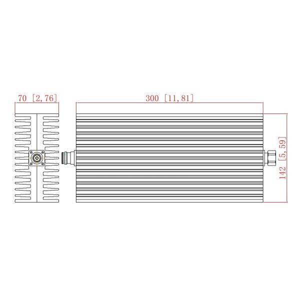 DC-4000MHz 300W 10dB Attenuator 4.3-10Male To 4.3-10 Female