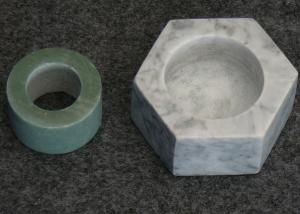 Quality Hexagon Shape Stone Candle Holders , Marble T Light Candle Holders 6x7.2x3.5cm for sale