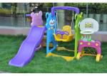 Environmental Plastic Slide Swing Playhouse Set Outdoor Toys For Kids Age 6