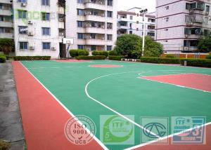 Quality Recycled Multi Sport Court Flooring , Outdoor Basketball Court Tiles Acrylic Paint for sale