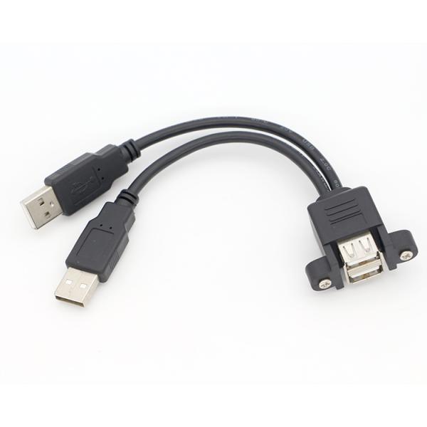 Screw Locking Micro Type C RJ45 Ethernet Male Female USB Panel Mount Cable
