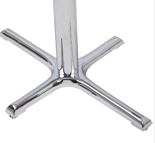 Chrome Cross Table Base Modern Style Bar Table Legs Steady 27.75"/40.75" Height
