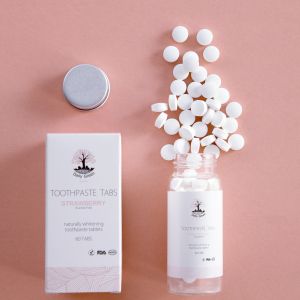 Buy cheap Strawberry Whitening Toothpaste Tablets With Fluoride CPSR FDA Approved from wholesalers