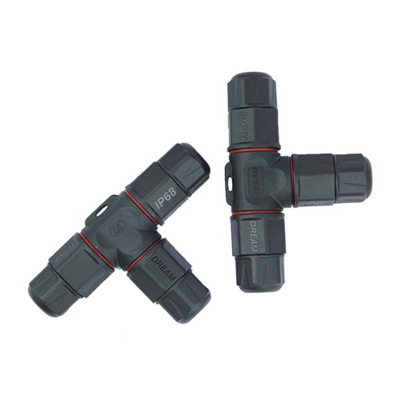 IP68 Strong Waterproof JOINT Solar Cable Connector T type LED Waterproof Power Connector