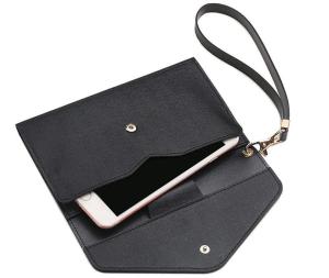 Quality Personalized PU Leather Passport And Phone Holder With Polyester Lining for sale