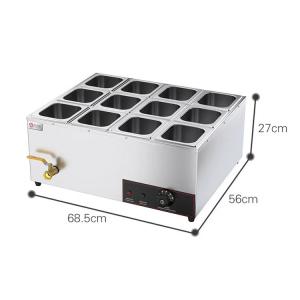 China Restaurant Catering Kitchen Industry Electric Bain Marie Food Warmer Display in Silver on sale