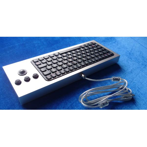 Durable Desktop Backlit Industrial PC Keyboard Sealed Aluminum Housing For Army
