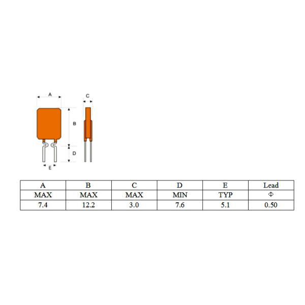 Self Recovery PPTC PTC Resettable Fuses 30V Polymer Radial Leaded