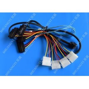 Buy cheap Internal Mini SAS SFF-8643 to (4) 29pin SFF-8482 connectors with SATA Power ,1M from wholesalers