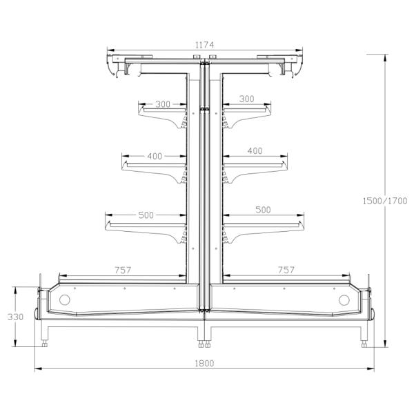 4 Sides Open Patisserie Display Fridge With 3 Layers Of Adjustable Shelving