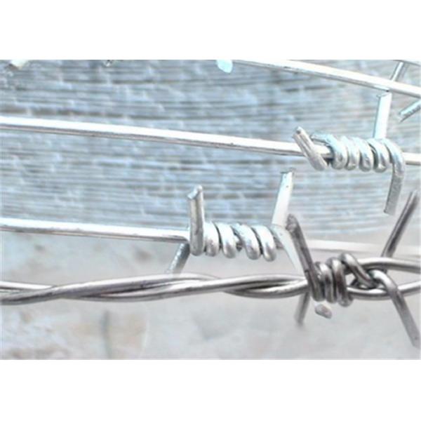 Dia 2.5mm Hot Dip Galvanized Barbed Wire With 4 Points