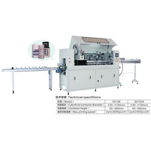 Quality 2 Stations 3000pcs/Hour Fully Automatic Screen Printing Machine OEM For Round Bottle for sale