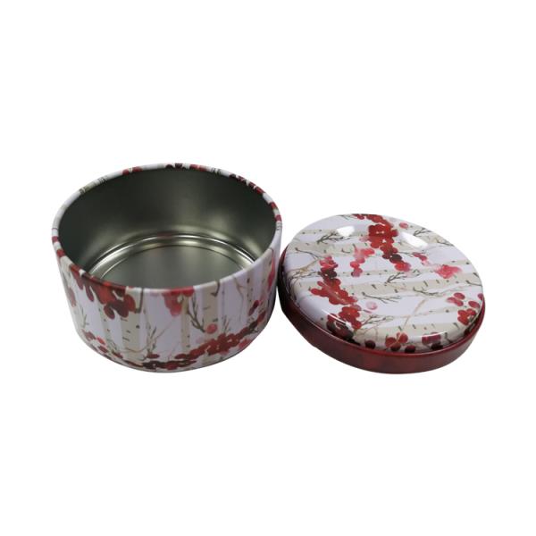 3oz Decorative Candle Wax Tin Can With Double Plug Lid