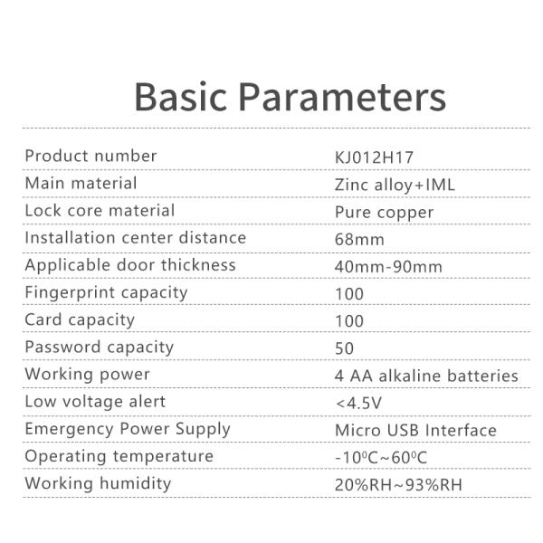 Euro Intelligent Door Lock Tuya Biometric Fingerprint Lock Black