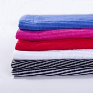 Quality Light Weight Stripe 100 Cotton Knit Fabric For Garment for sale