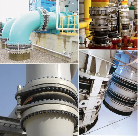 Stainless Steel Carbon Steel Flange Twin Sphere Double Ball Compensator Flexible Rubber Joint