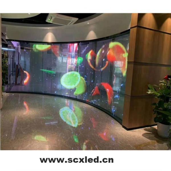 P3.91-7.82 Full Color Transparent LED Screen For Glass Curtain Walls