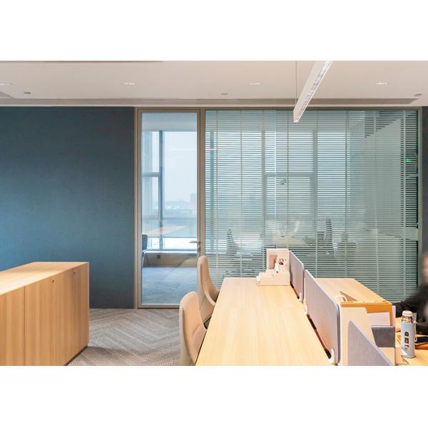 Aluminum Framed Glass Partition Wall - Customizable Sizes