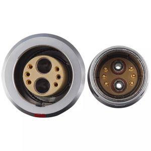 M18 Hybrid Electrical-Pneumatic Connector 6 Signals + 2 fluidic Plug and Socket