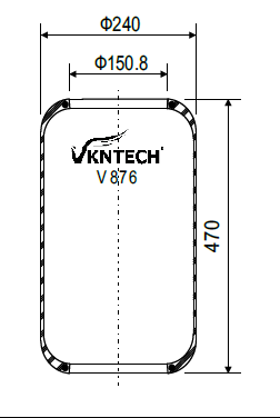 Natural Rubber Bellows Air Springs For 41022620 MAN 81436010163 Contitech 876N Goodyear 8314 VKNTECH V876
