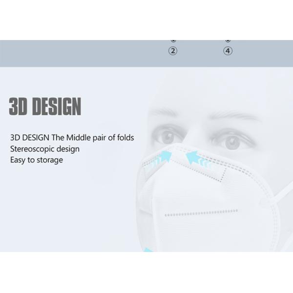 Disposable Nonwoven N95 Face Mask , Earloop Style Half Face Foldable N95 Mask