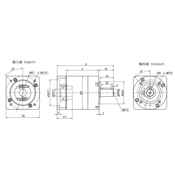 Nema 34 Stepper Motor With Planetary Gearbox Reducer PLF90 for CNC machine