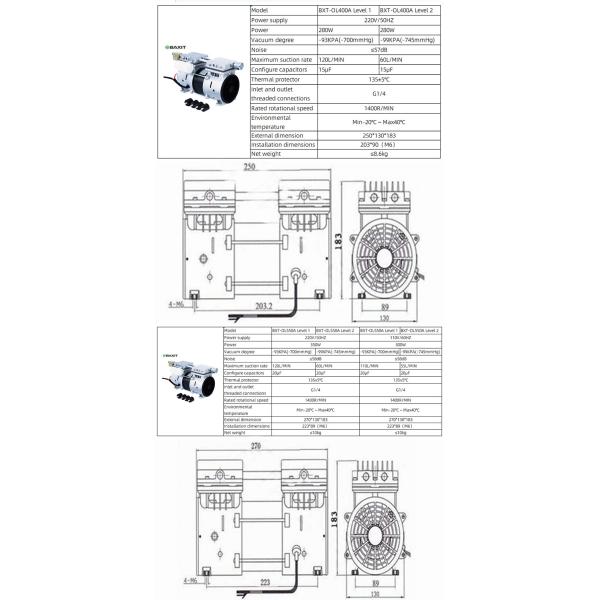 Silent Oil-free Piston Vacuum Pump For AC 110V Or 220V Environments Original Product