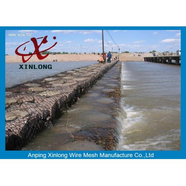 Durable Gabion Wire Mesh , Low Carbon Steel Wire Gabion Mesh Cages
