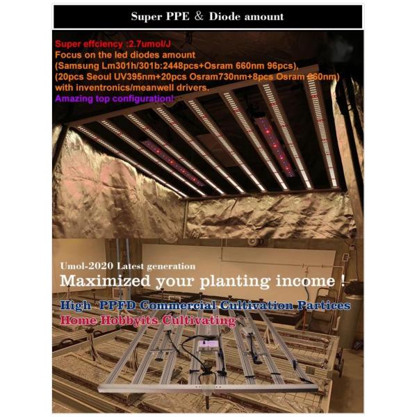 UL8800 Samsung Osram Indoor Garden Hydroponics 650Watt Horticulture LED Grow Light