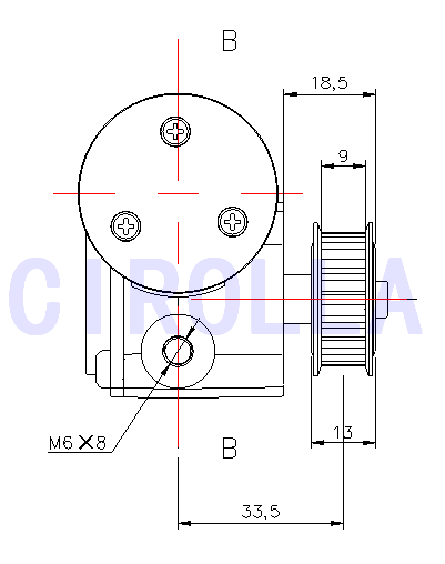Low - Noise Round Automatic Sliding Door Motor Brushless Of 12VDC And 40W