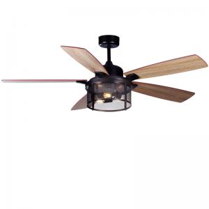 China ECO 52In American Ceiling Fans Plywood Blades Remote Ceiling Fan With Light on sale