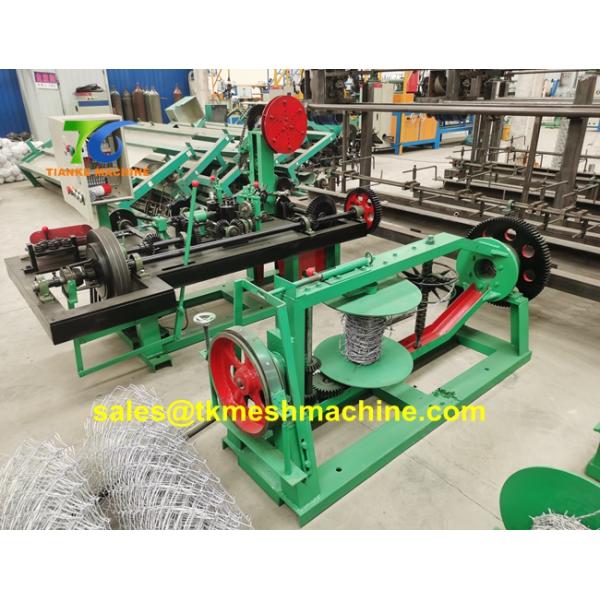 Double 3.0kw Barbed Wire Fencing Machine Positive Negative Twist 3 Phase