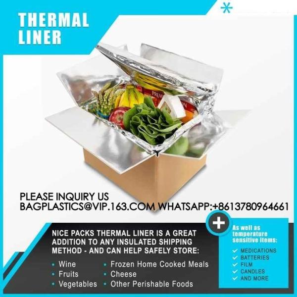 Insulation Liners Reusable Cooler Bags Cold Shipping Box Thermal Box Liner Moisture-Resistant Metalized Food Box