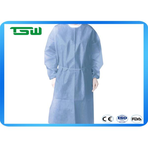 40gsm Single Use 115*137cm Nonwoven Isolation Gown