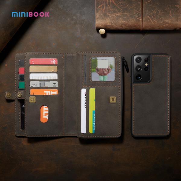 Minibook Design PU Leather Phone Case for Samsung S21 Ultra Slim and Lightweight