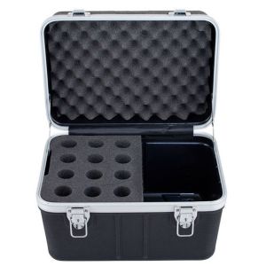 Quality 12pcs ABS Wireless Microphone Flight Case Aluminum And Foam for sale