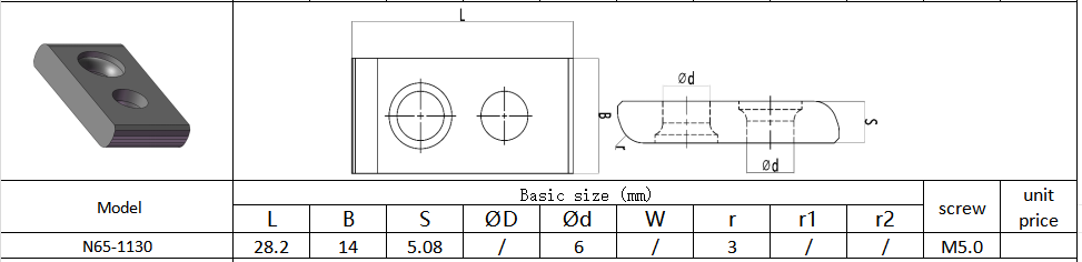 CNC Professional Gear Milling Insert Series WC-Co PVD Coating N65-1130 HYB208, Applicable for All Difficult-to-Machine Materials Except Superalloys