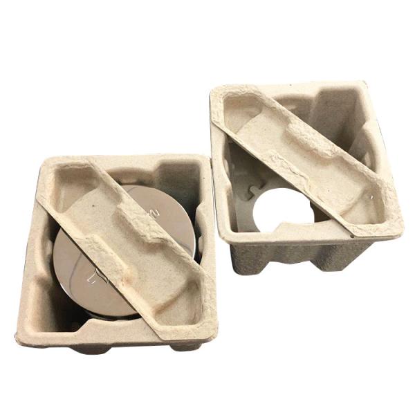 Brown Paper Pulp Moulded Trays Compostable Corrugated Cardboard Trays