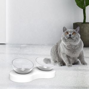 Quality Elevated Double Cat Food Bowls Funny For Small Animals 32.3*16.5*9.5cm for sale